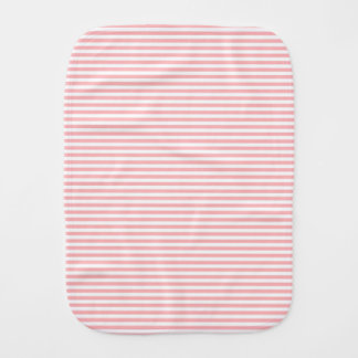 Pale Pink and White Stripes Burp Cloth