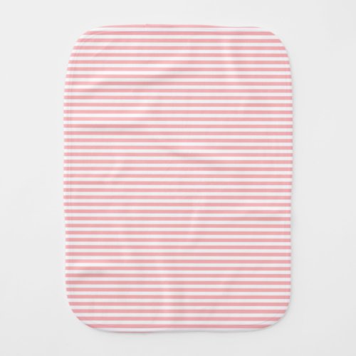 Pale Pink and White Stripes Burp Cloth