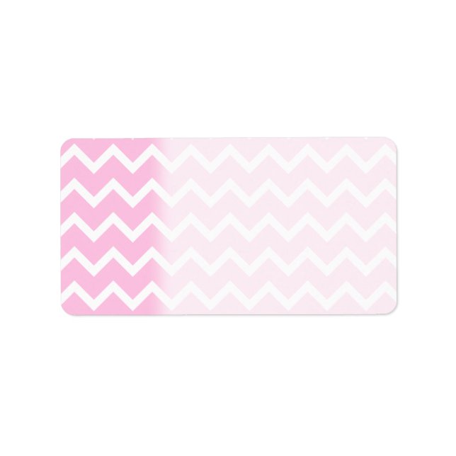 Pale Pink and White Zigzag Pattern. Label (Front)