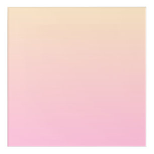 Pale pink and yellow gradient background acrylic print