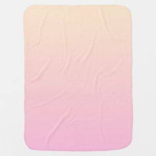 Pale pink and yellow gradient background baby blanket