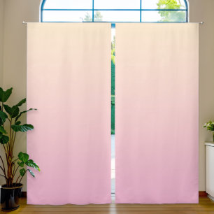 Pale pink and yellow gradient background blackout curtains