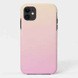Pale pink and yellow gradient background iPhone 11 case