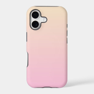 Pale pink and yellow gradient background iPhone 17 case