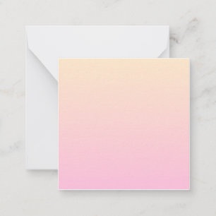 Pale pink and yellow gradient background note card