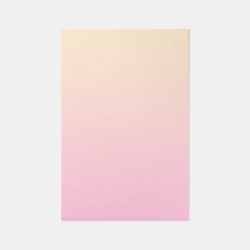 Pale pink and yellow gradient background rug
