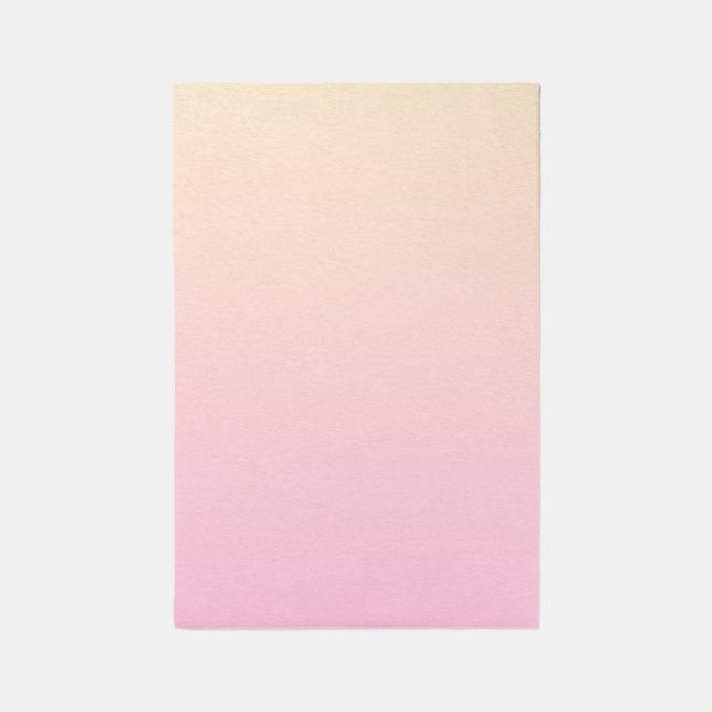 Pale pink and yellow gradient background rug (Front (Vertical))