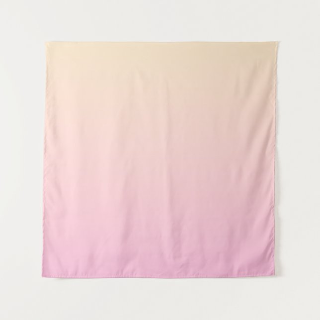 Pale pink and yellow gradient background tapestry (Front)