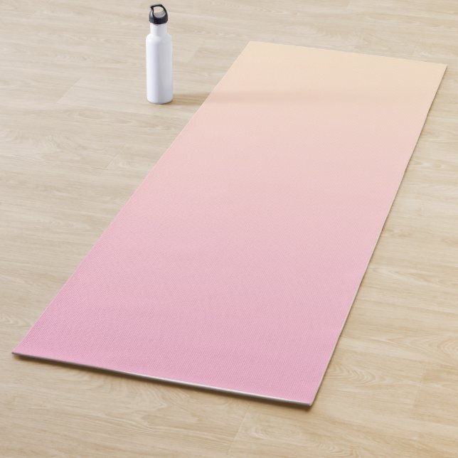 Pale pink and yellow gradient background yoga mat (In Situ)