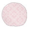 Pale Pink Blush Scroll Pattern Round Pouf