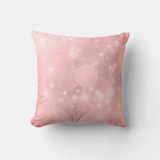 Pale Pink Blush Sparkly design Throw Pillow (Front)