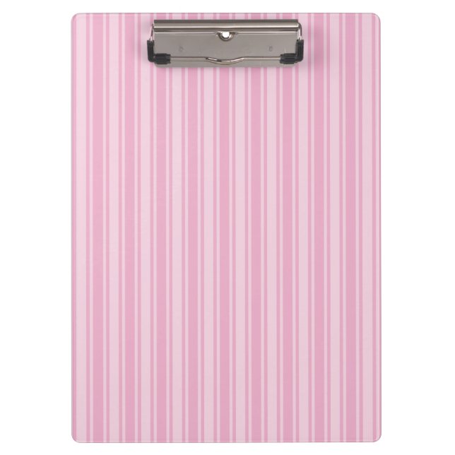 Pale pink candy stripes clipboard (Front)