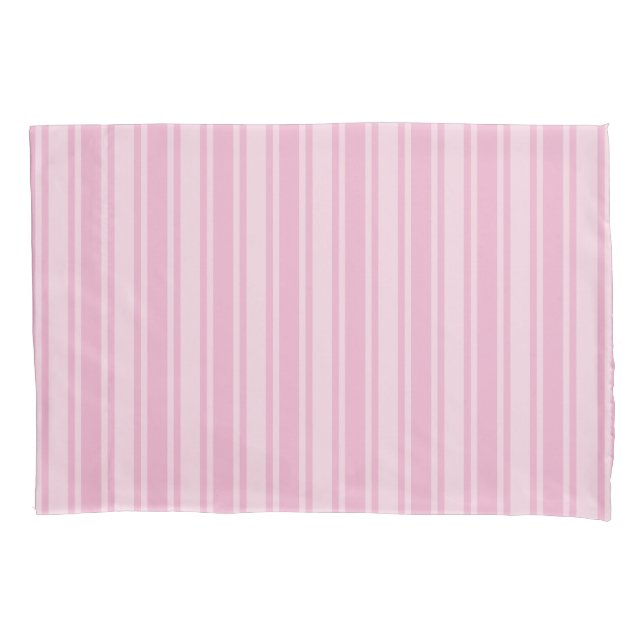 Pale pink candy stripes pillow case (Front)