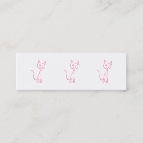 Pale Pink Cat, Winking. Business Cards