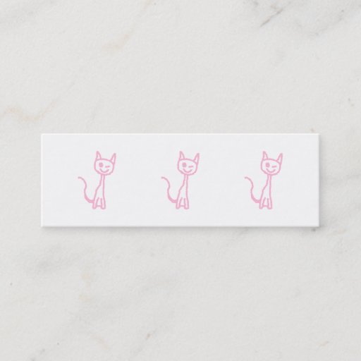 Customizable Pale Pink Cat, Winking. Business Cards