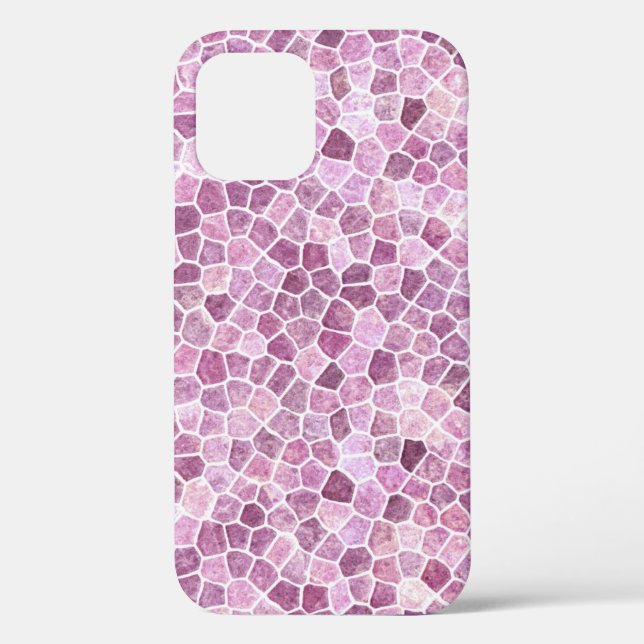 Pale Pink Cobbled Patchwork Terrazo Pattern Case-Mate iPhone Case (Back)