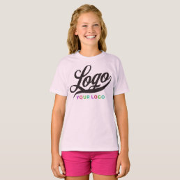 Pale Pink Company Logo Swag Business Kids Girls T-Shirt