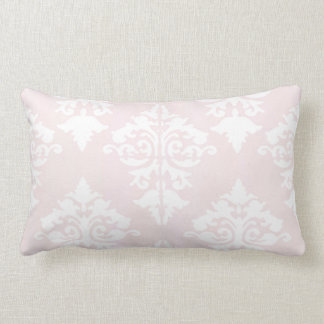 Pale Pink Damask Throw Pillow