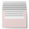 Pale Pink Envelope With Gray Chevron Print