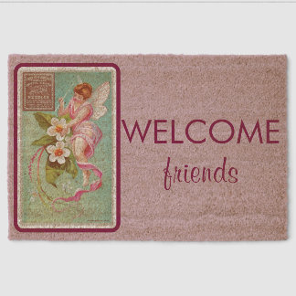 Pale Pink Fairy Dust Coir Mat