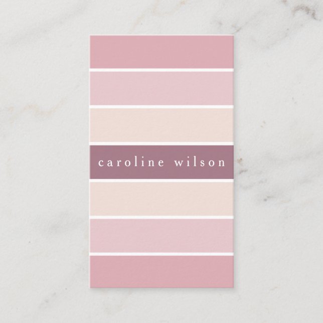 Pale pink feminine minimalist elegant modern card (Front)