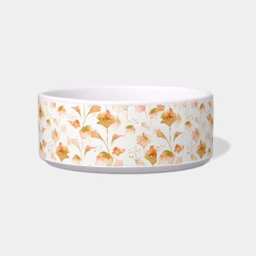 Pale Pink Floral dog Bowl