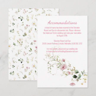 Pale Pink Floral Enclosure Card
