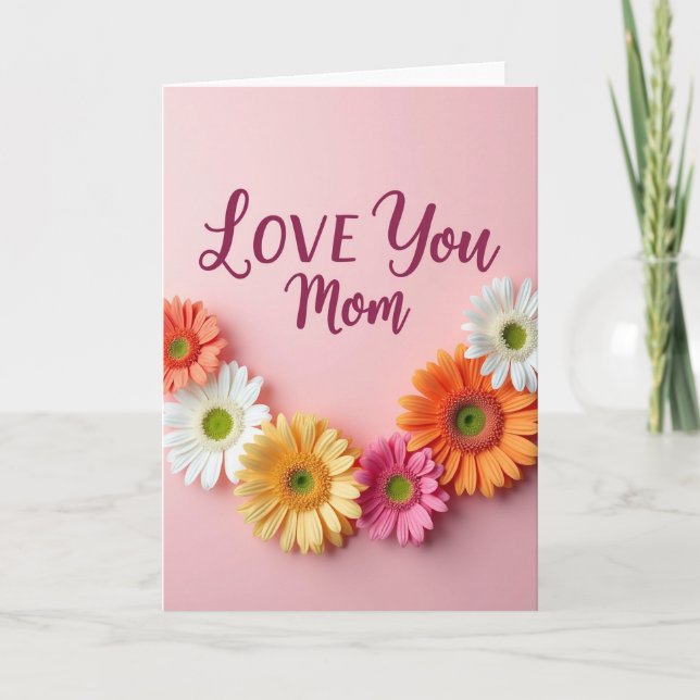 Pale Pink Floral Pattern Card (Front)
