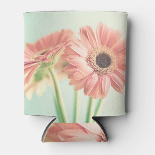 Pale Pink Flowers Duo Close_Up Can Cooler