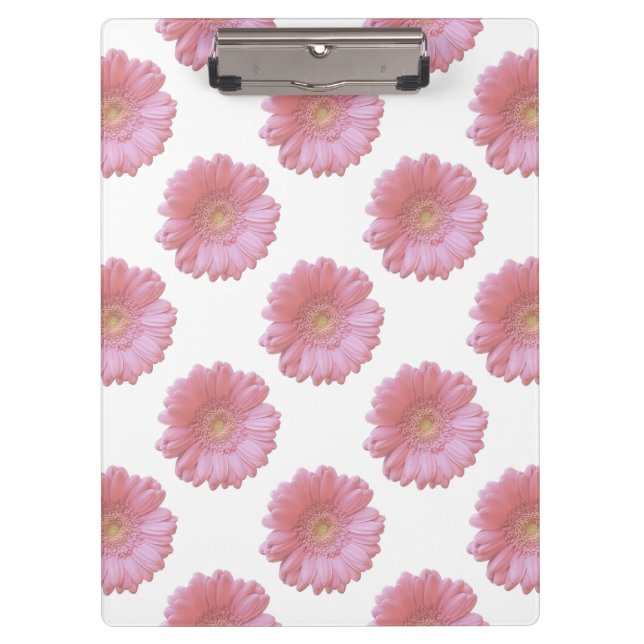 Pale pink gerbera daisy clipboard (Front)