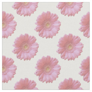 Pale pink gerbera daisy fabric