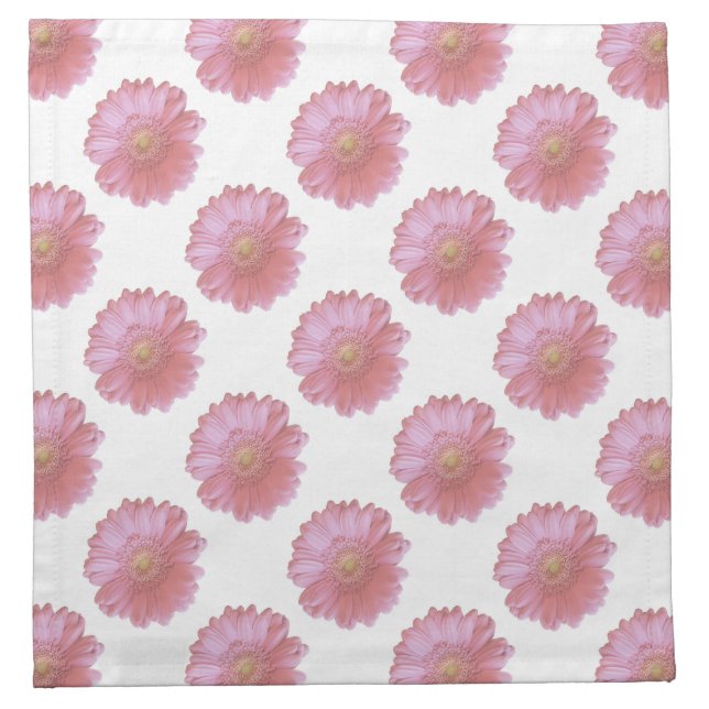 Pale pink gerbera daisy napkin (Front)
