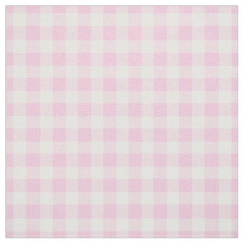 Pale Pink Gingham Check Fabric