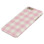 Pale Pink Gingham Iphone 6 Plus Case at Zazzle