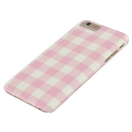 Pale Pink Gingham Iphone 6 Plus Case