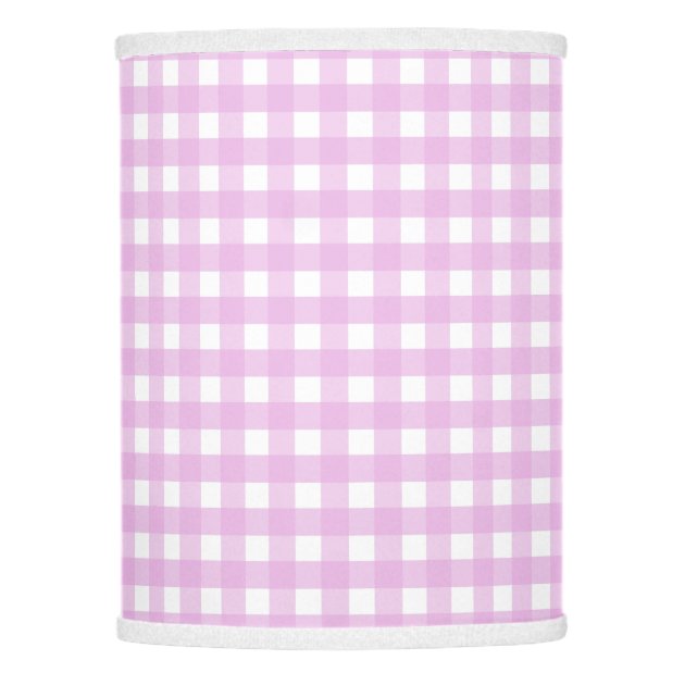 pink gingham lamp