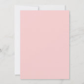 Pale Pink Gingham Traditional Baby Shower Invitation (Back)