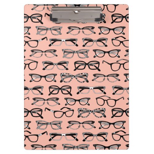 Pale Pink Glasses Eyeglasses Eyewear Clipboard