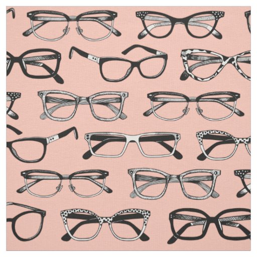 Pale Pink Glasses, Eyeglasses, Eyewear Fabric