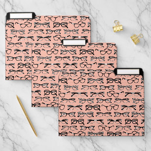 Pale Pink Glasses, Eyeglasses, Eyewear File Folder