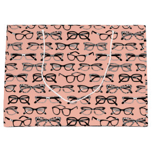 Pale Pink Glasses, Eyeglasses, Eyewear Large Gift Bag