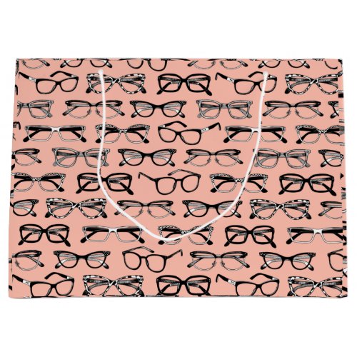 Pale Pink Glasses Eyeglasses Eyewear Large Gift Bag