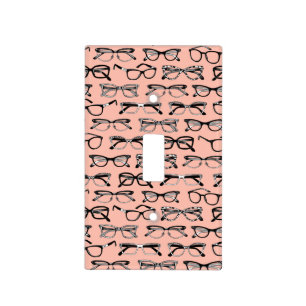 Pale Pink Glasses, Eyeglasses, Eyewear Light Switch Cover