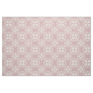 Pale Pink Heart Damask Pattern Fabric