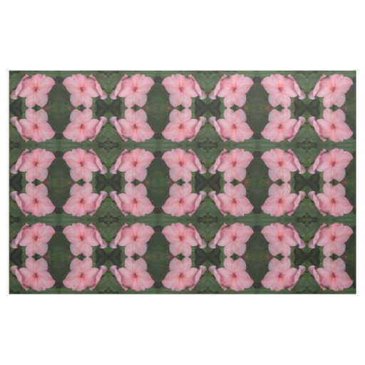 Pale Pink Impatiens Flower Macro Floral Patterned Fabric