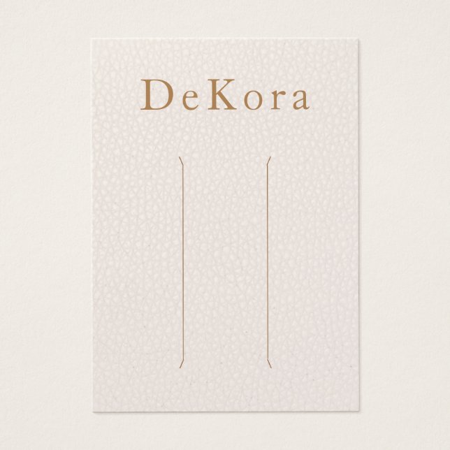 Pale Pink Leather Multiple Hair Clip Display Card (Front)