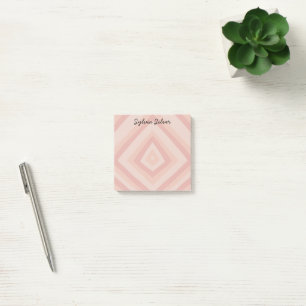 Pale Pink Line CUSTOM Chic Monogram Personalized Post-it Notes