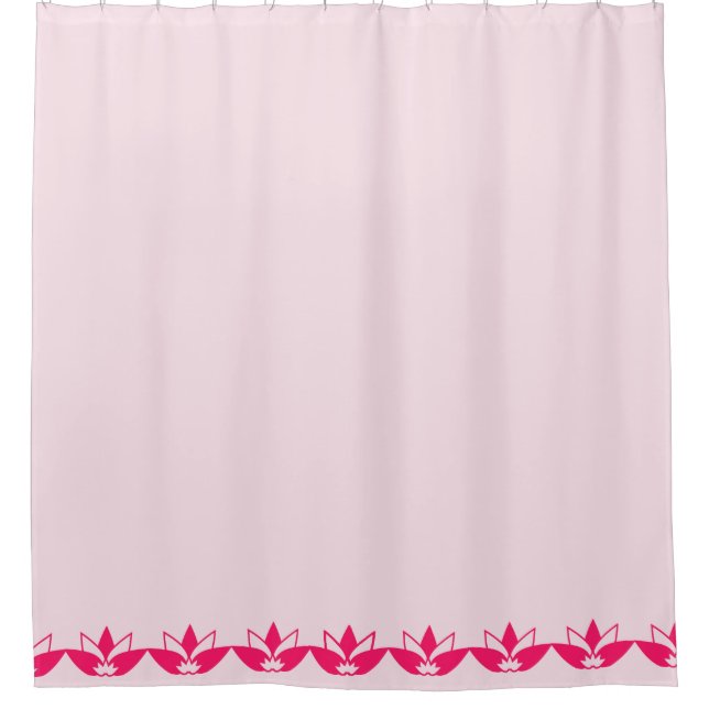 Pale Pink Lotus Flowers Shower Curtain (Front)