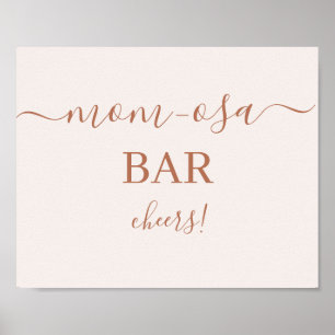 Pale Pink minimalist Mimosa Bar sign