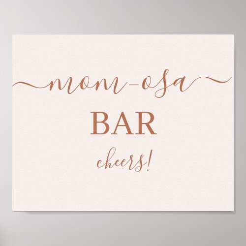 Pale Pink minimalist Mimosa Bar sign